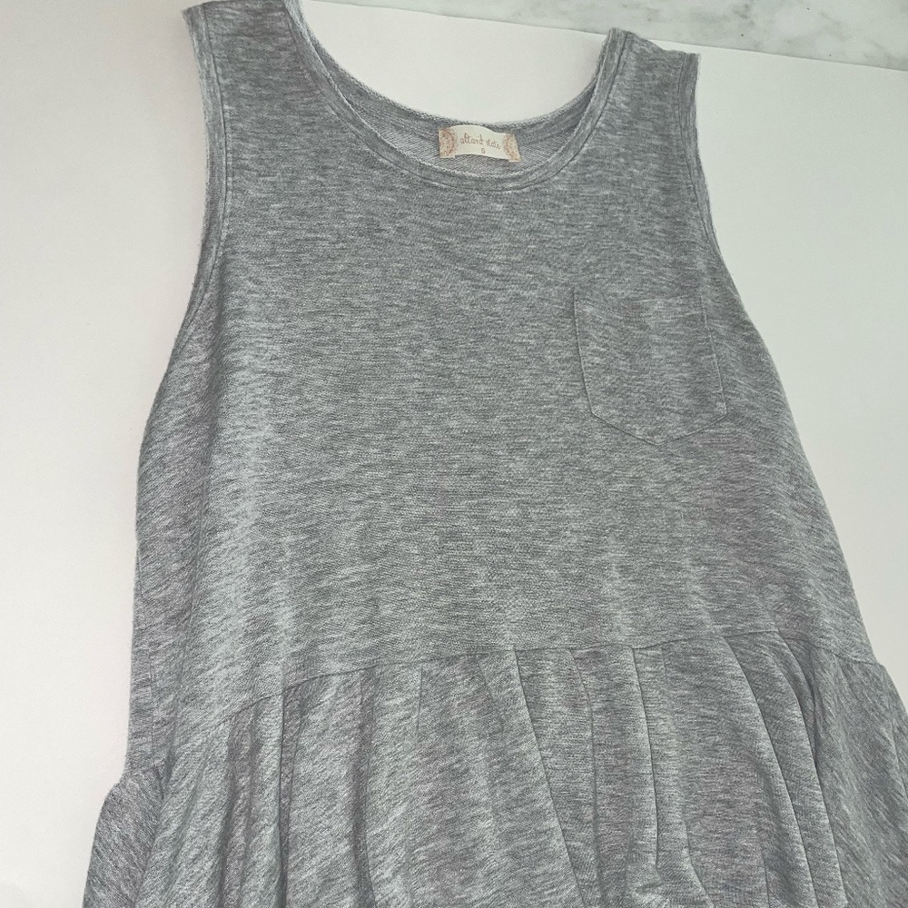 Altar'd State Grey Babydoll Ruffle Tanktop